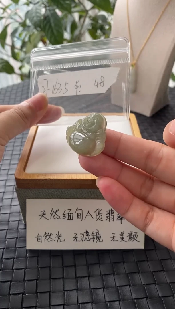 吊坠(不含链)银S925镶嵌翡翠FF1635