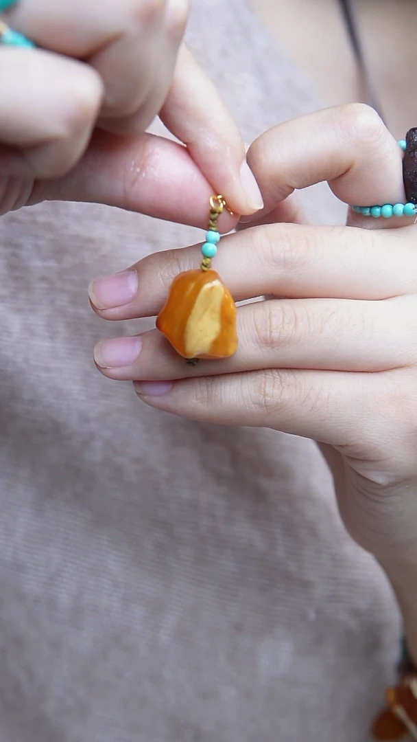 裸石蜜蜡未镶嵌*蜜蜡小提溜*活扣头*百搭各种手串项链*百搭配饰