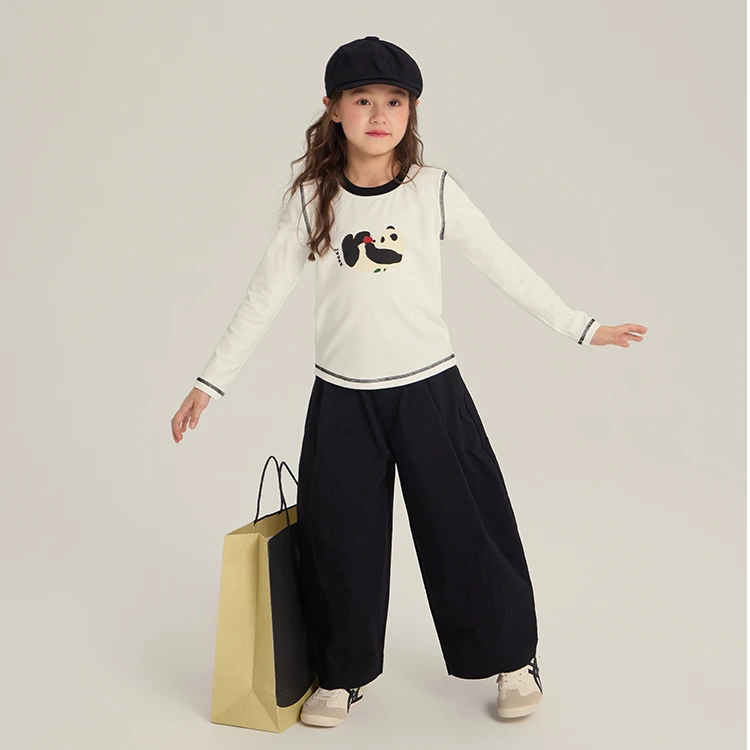 【新品秒杀价】女童卡通T恤儿童秋季辣妹上衣25F161