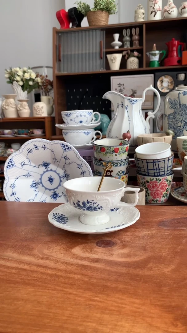 瓷【玛格丽特】咖啡杯【送勺】