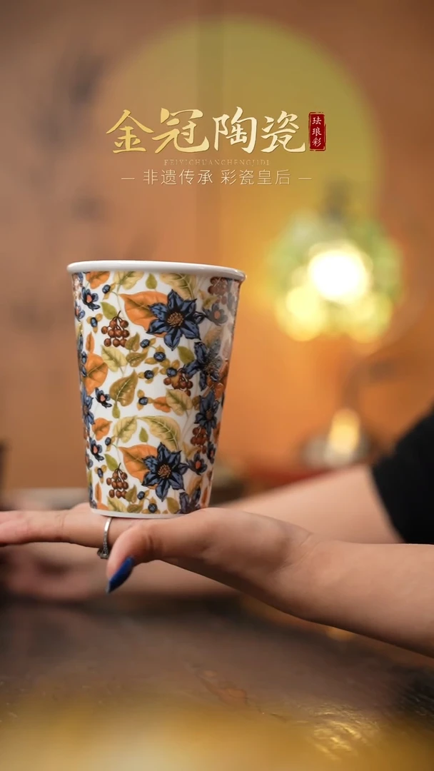 陶瓷月光白羽 ·【可乐杯】