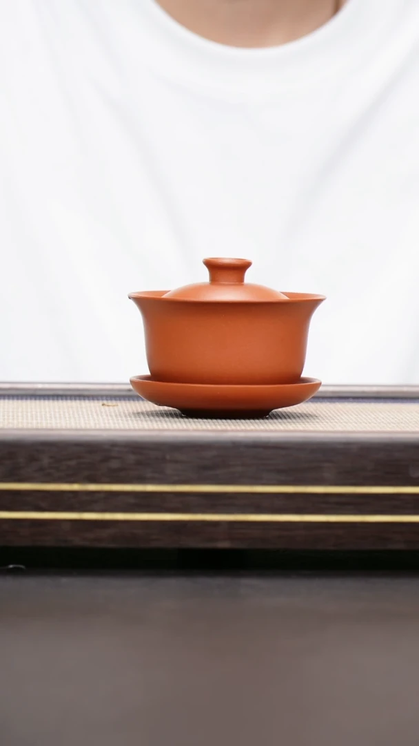 茶壶紫砂小煤窑朱泥  盖碗