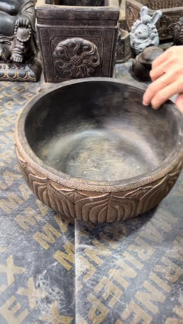 陶土【火山泥】莲韵盆