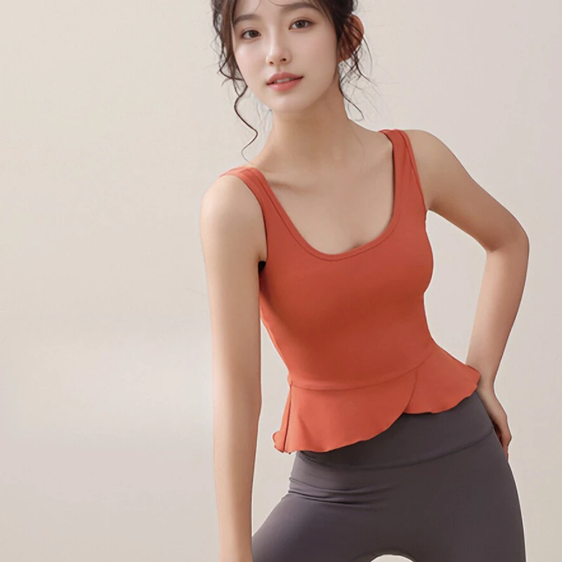 2025新款瑜伽美背修身运动弹力时尚裸感女外穿夏季显瘦瑜伽背心