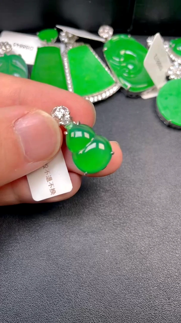 吊坠(不含链)银S925镶嵌翡翠1