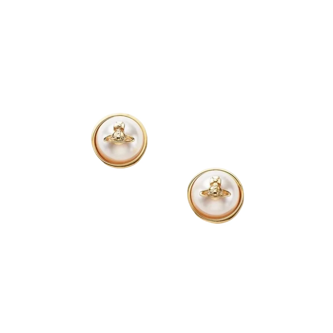 Vivienne Westwood Olga 圆形珠饰 耳钉 金色62010053-02R119-IM