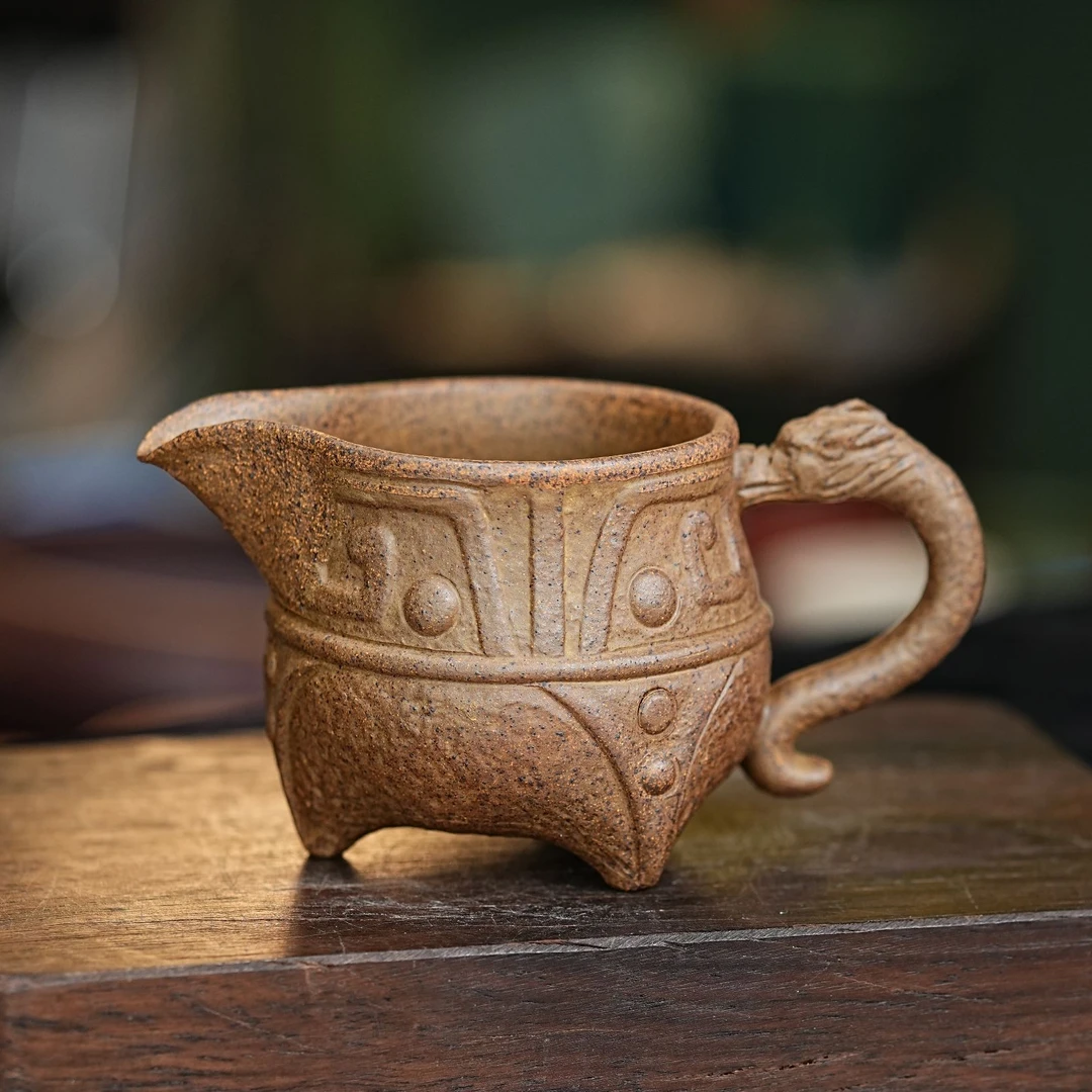 【2667秦汉公道杯】宜兴原矿紫砂手工制作秦汉风公道杯