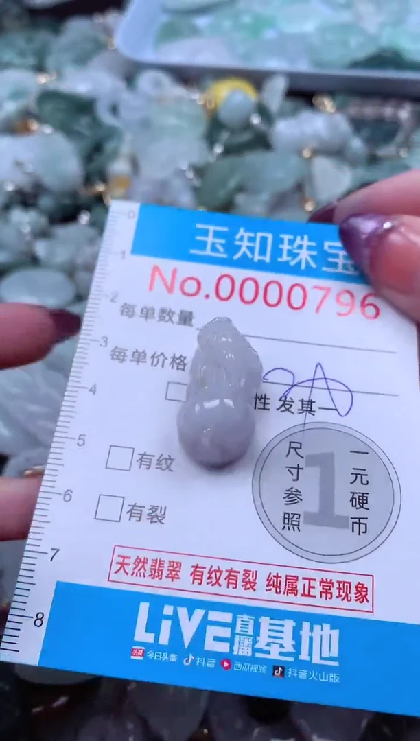 翡翠未镶嵌吊坠(不含链)796