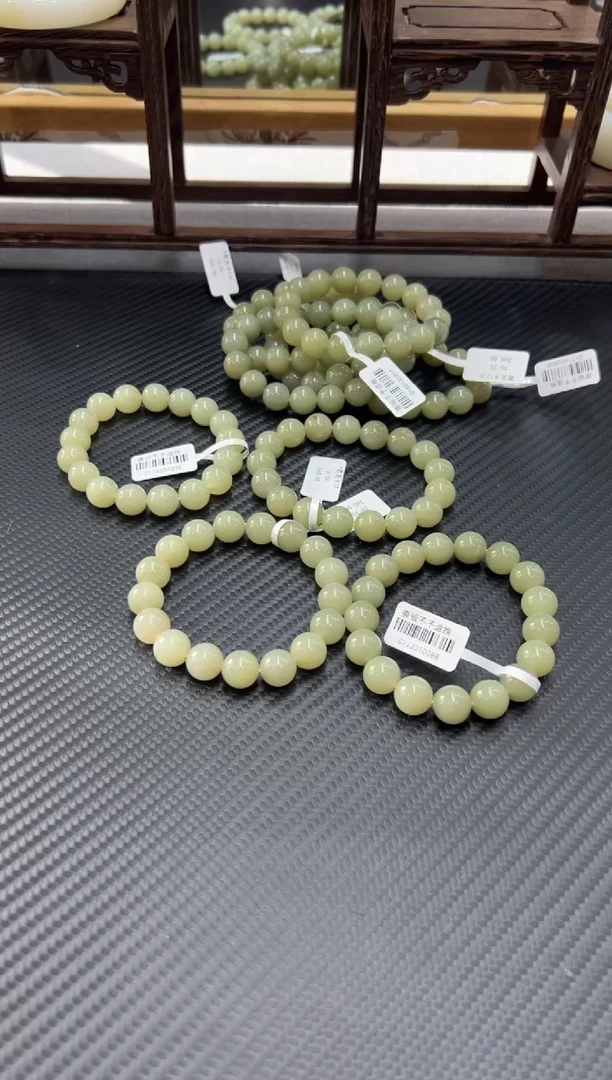 未镶嵌手串和田玉若羌微色差卡12多样性发货拍一发一H