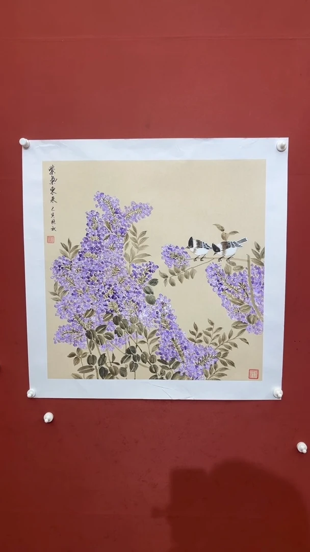 【闪购商品】国画紫气东来-70斗方-托底
