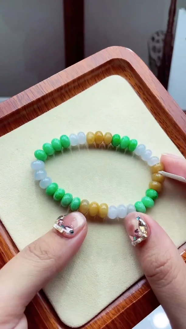 未镶嵌手链翡翠缅甸翡翠A货 卡8