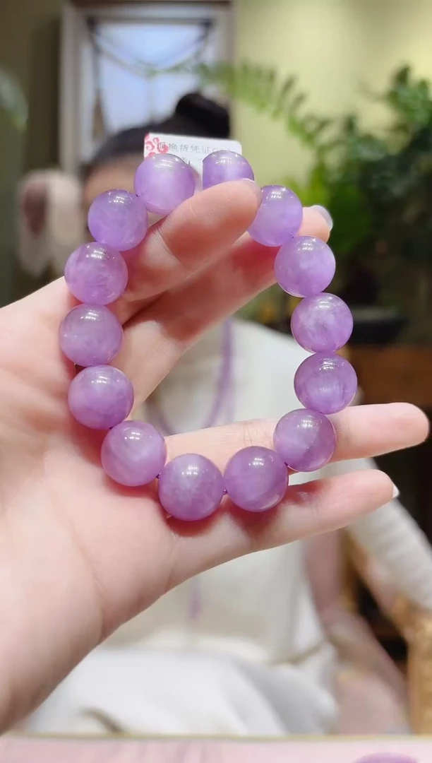 【闪购商品】锂辉石手串未镶嵌紫锂辉手串14.1