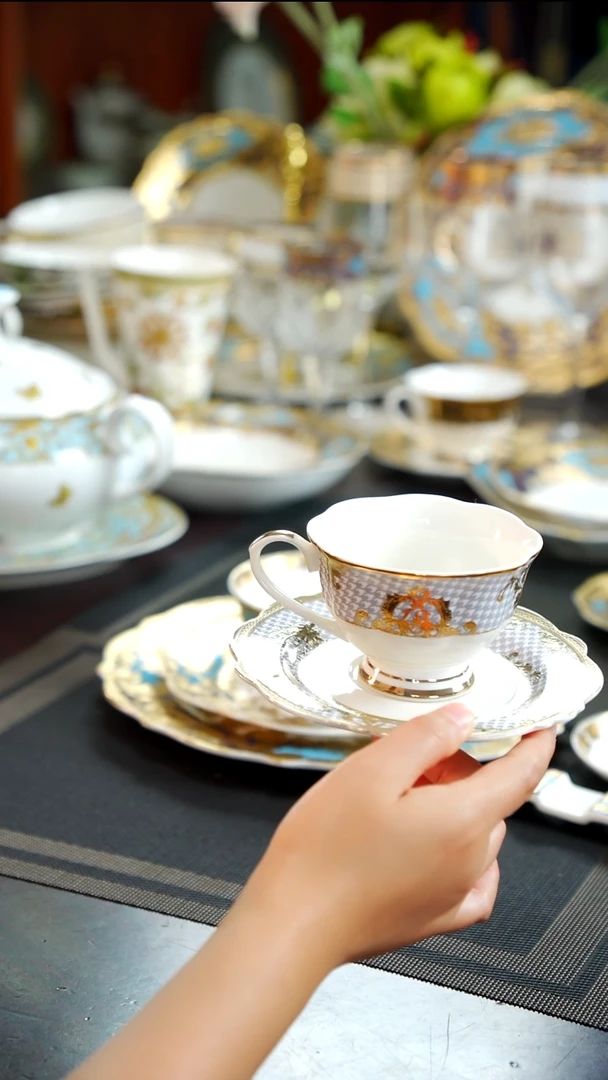 瓷片咖啡杯碟  1套