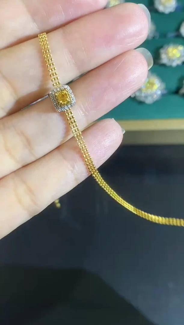 18K金镶嵌手链钻石60