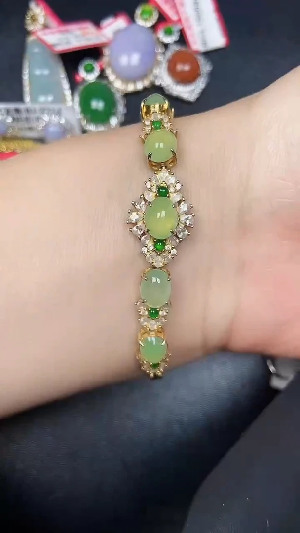 银S925镶嵌戒指翡翠2610