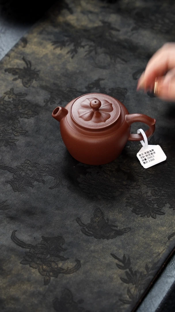 茶壶紫砂宋器海棠桃花紫泥200cc