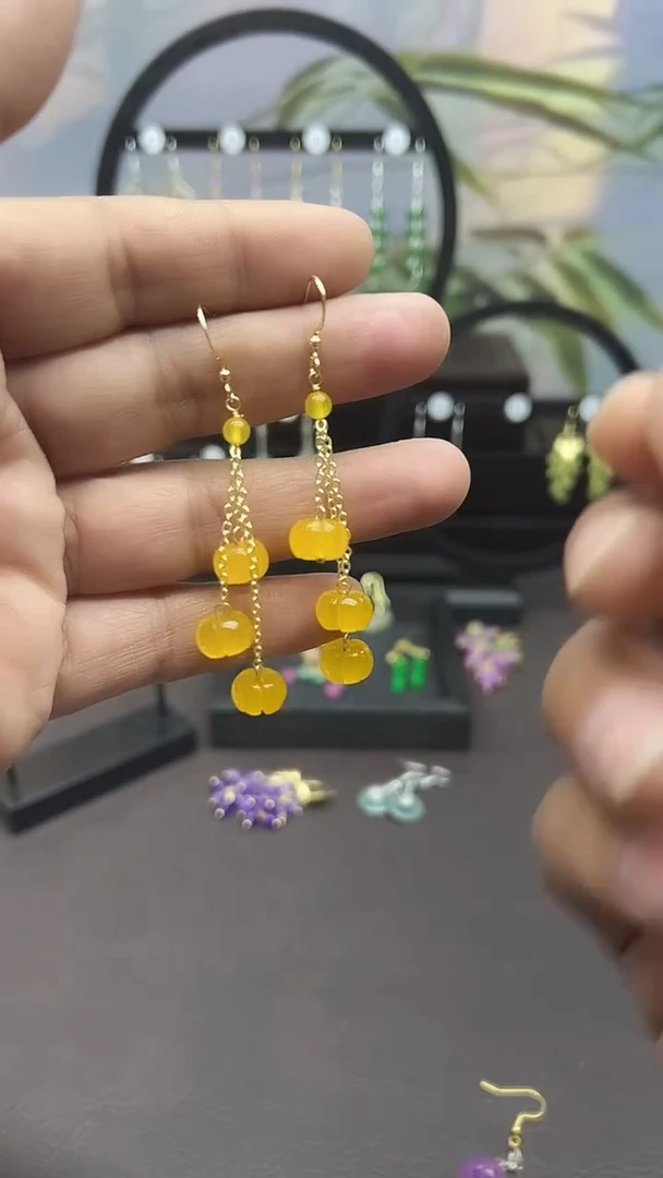 未镶嵌耳饰玛瑙/玉髓206