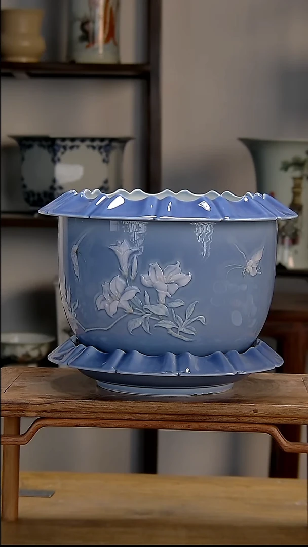 景德镇陶瓷手工花盆