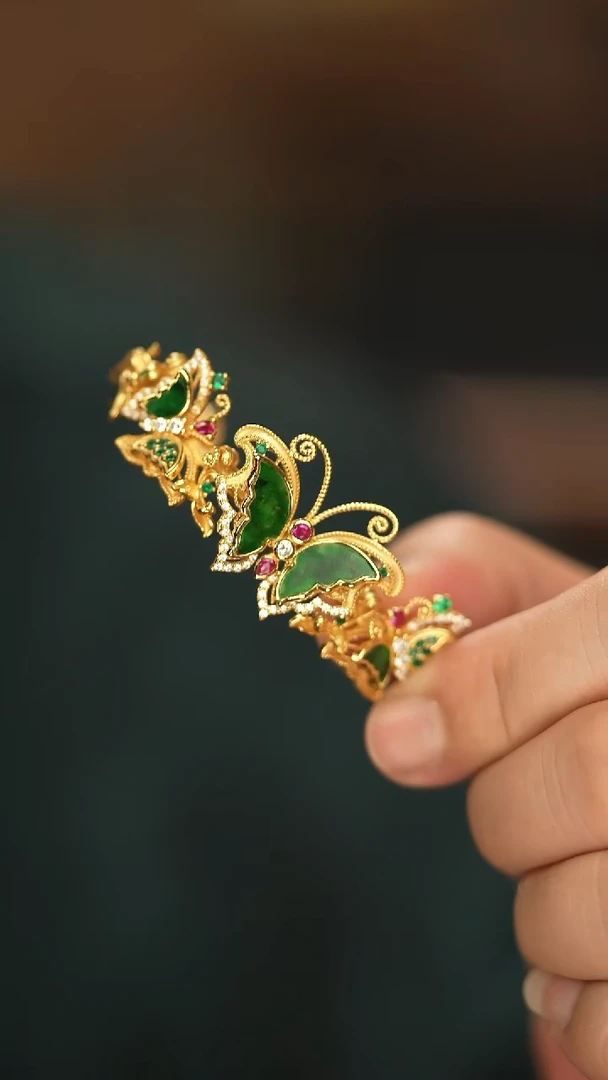 【闪购商品】翡翠手镯银S925镶嵌新款