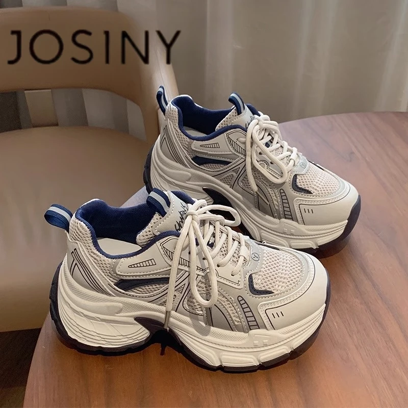 卓诗尼【断码清仓】老爹鞋女2025新款秋冬小个子增高厚底休闲运动鞋