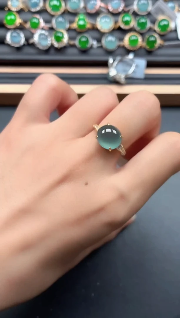 银S925镶嵌戒指翡翠1111