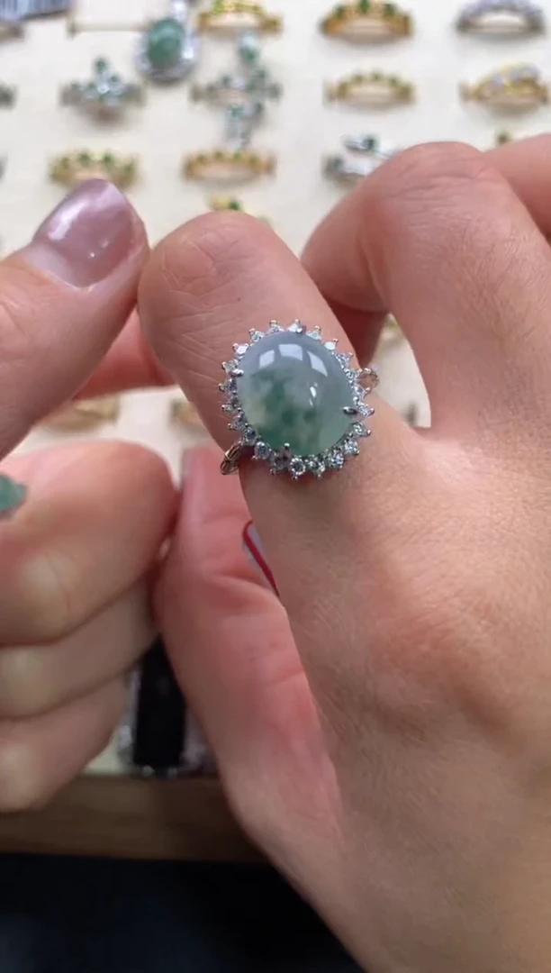 【闪购商品】翡翠戒指银S925镶嵌11111--1