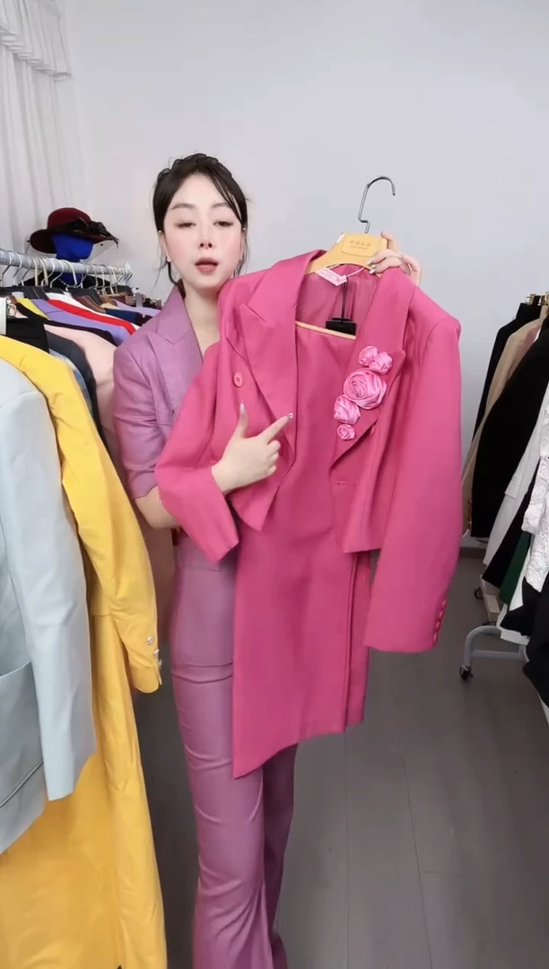 L码直筒裤套装（不退不换、高品质西装现货清仓处理）