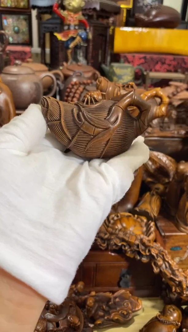 木小叶黄杨小件竹笋壶小