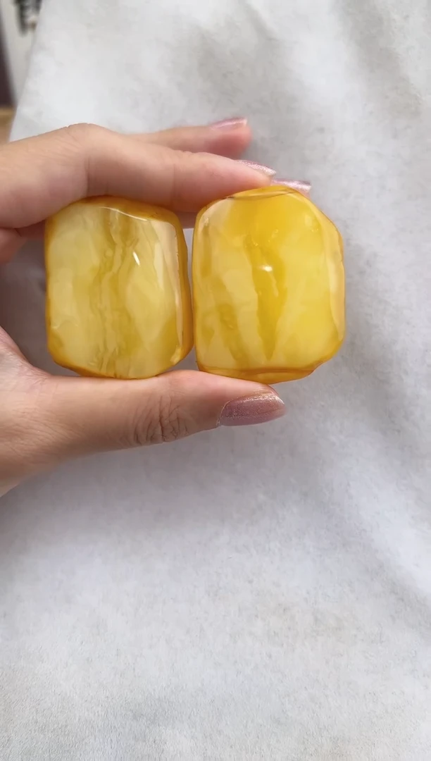 【闪购商品】定制琥珀未镶嵌10124079-吊坠俩个