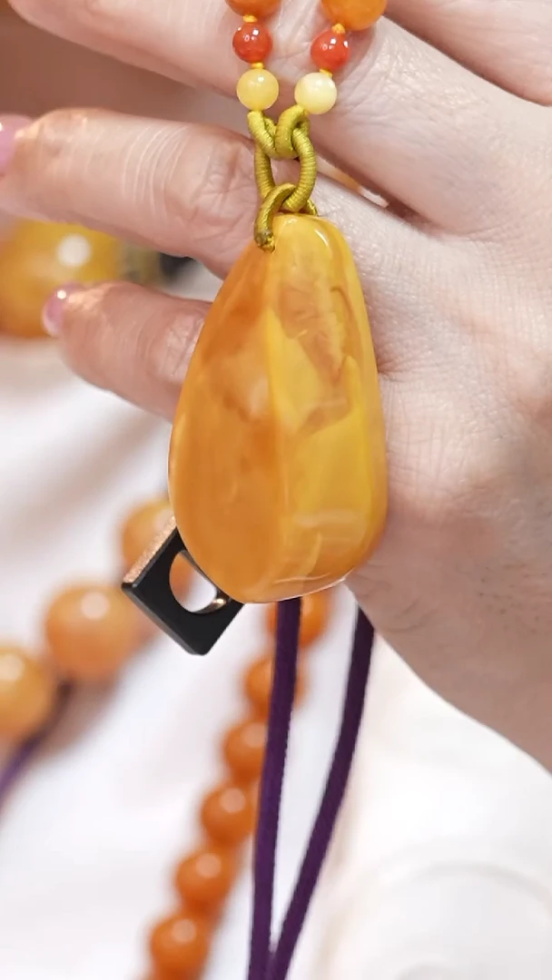 蜜蜡颈饰未镶嵌9732天然蜜蜡珠宝奇石云端妖孽全部保真