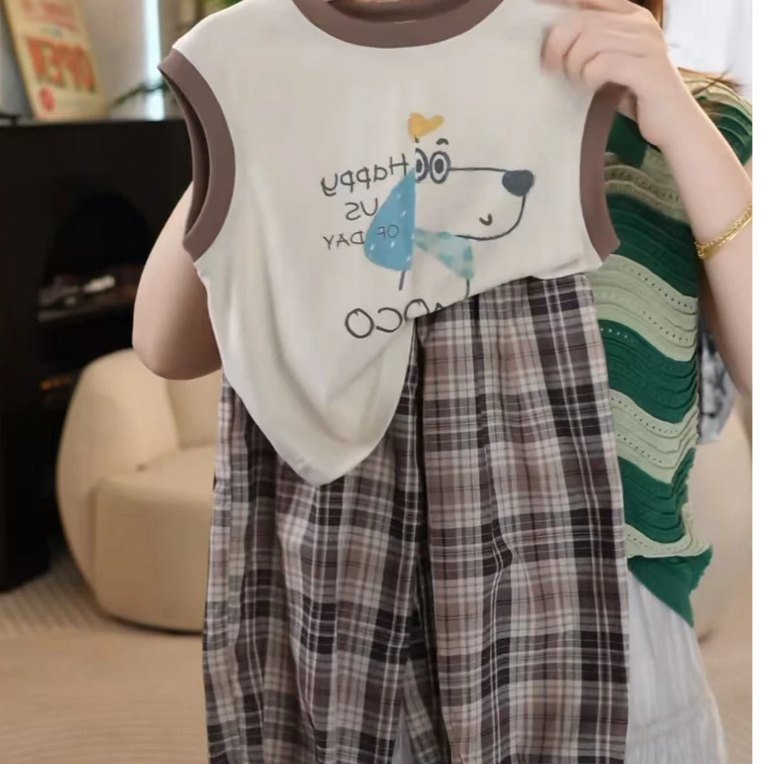 MOMOCO夏季男童时尚百搭休闲印花套装77230578477