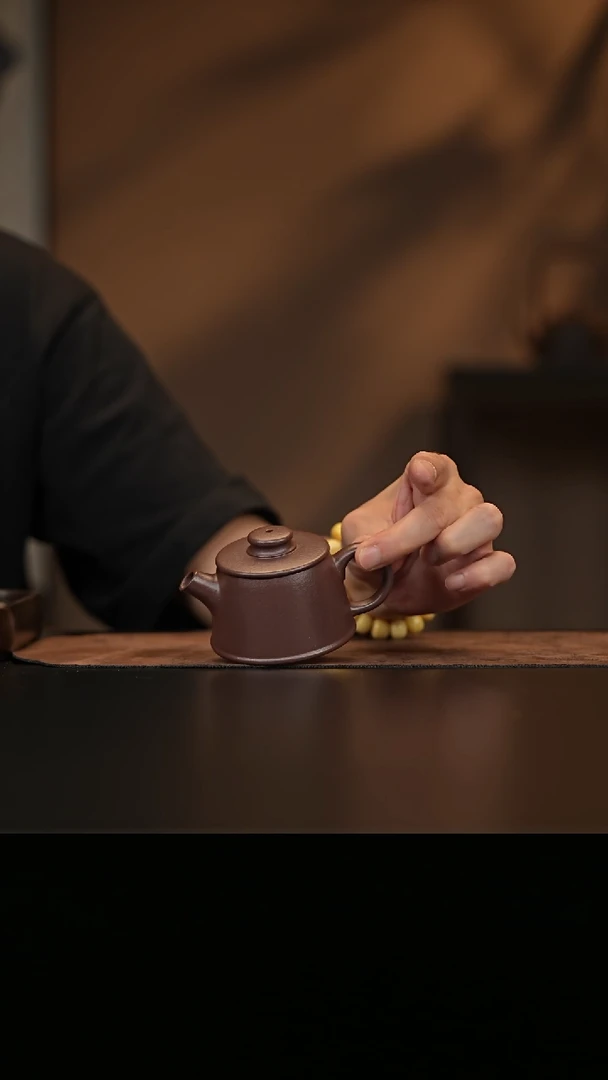 允禾斋 紫砂壶  紫泥 鱼罩