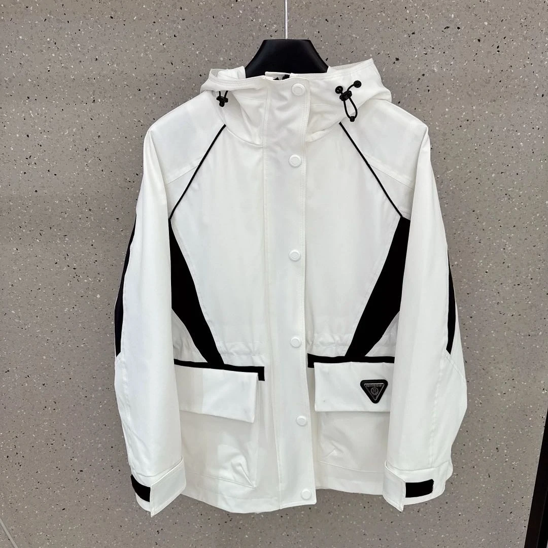 【周郡粉丝专属】春装拼色宽松中长款风衣工装外套冲锋衣女百搭