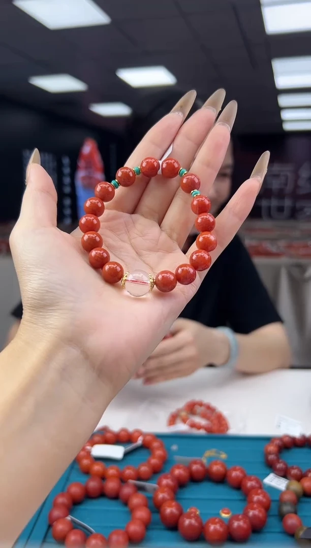 南红玛瑙珠串未镶嵌6.27-10mm（ 多样式）