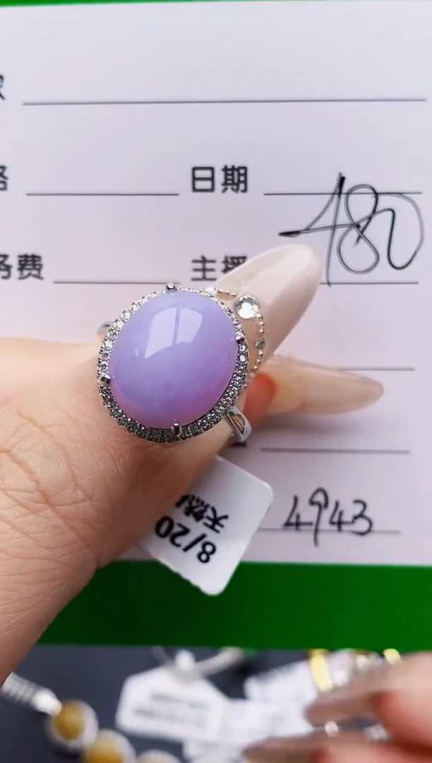 银S925镶嵌戒指翡翠4943