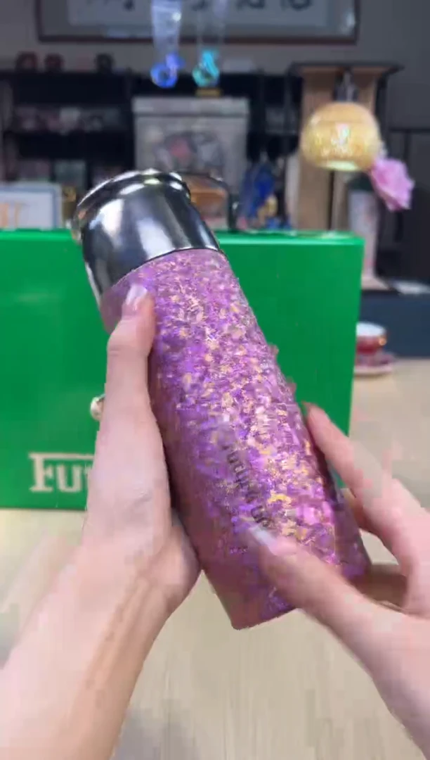 48未来熊-纯钛保温杯（海棠粉）