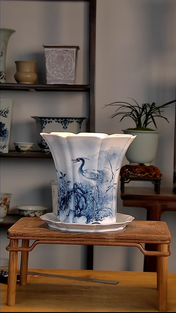 景德镇陶瓷手工花盆