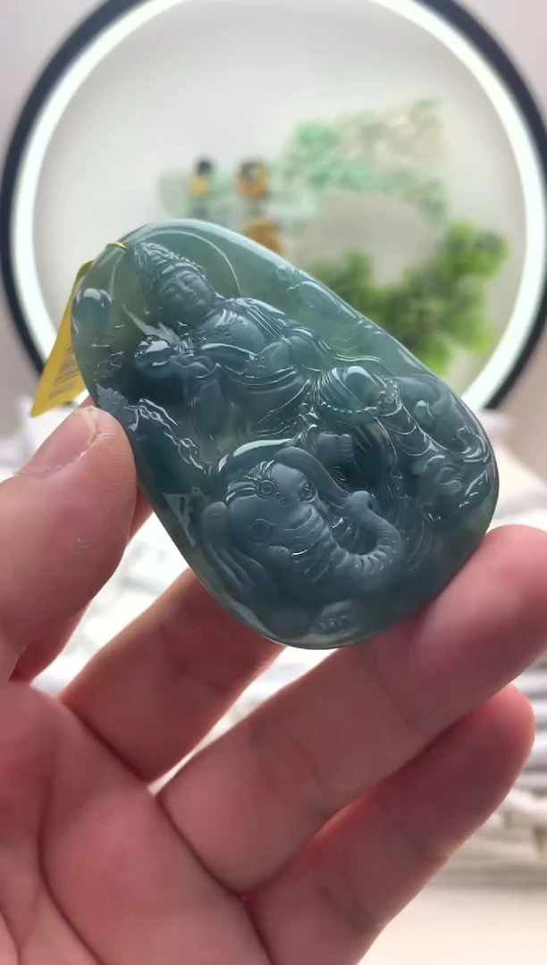 颈饰未镶嵌翡翠普贤