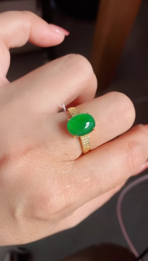 【闪购商品】翡翠戒指银S925镶嵌6565656
