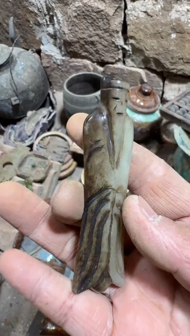 未镶嵌岫岩河磨玉（透闪石质玉）挂件玉器555555