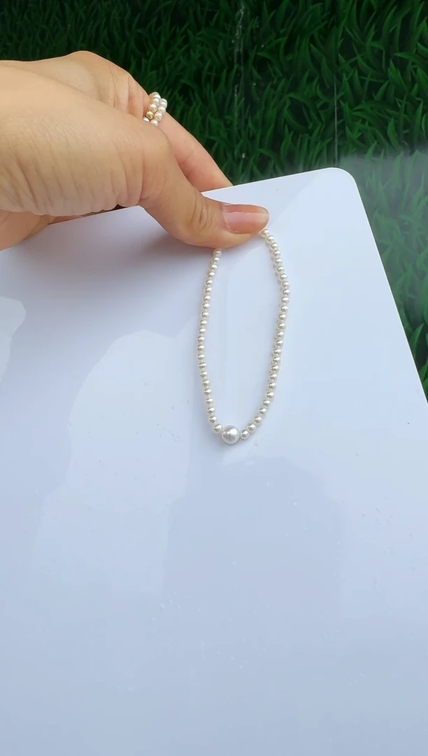 淡水珍珠手链未镶嵌S0096 3-4mm小米手链