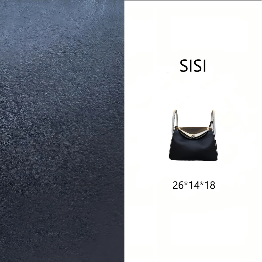 【尺寸：26*14*18】SISI原创设计高定真皮女包琳迪中号26黑色/白色