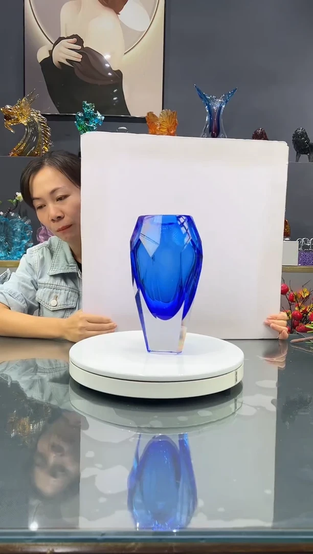 琉璃 水晶琉璃花瓶1个