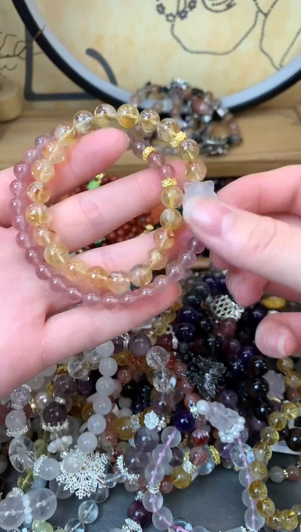 【闪购商品】黄晶手链未镶嵌364手串