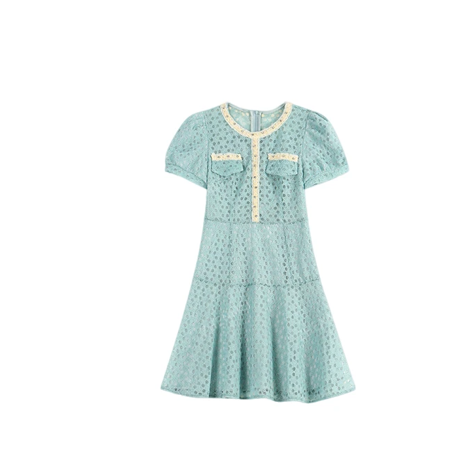 新款法式浪漫钉珠连衣裙2369