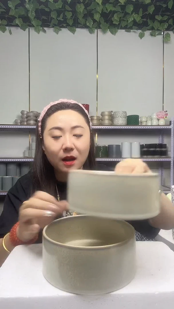 陶瓷花盆宽高15-6.5厘米