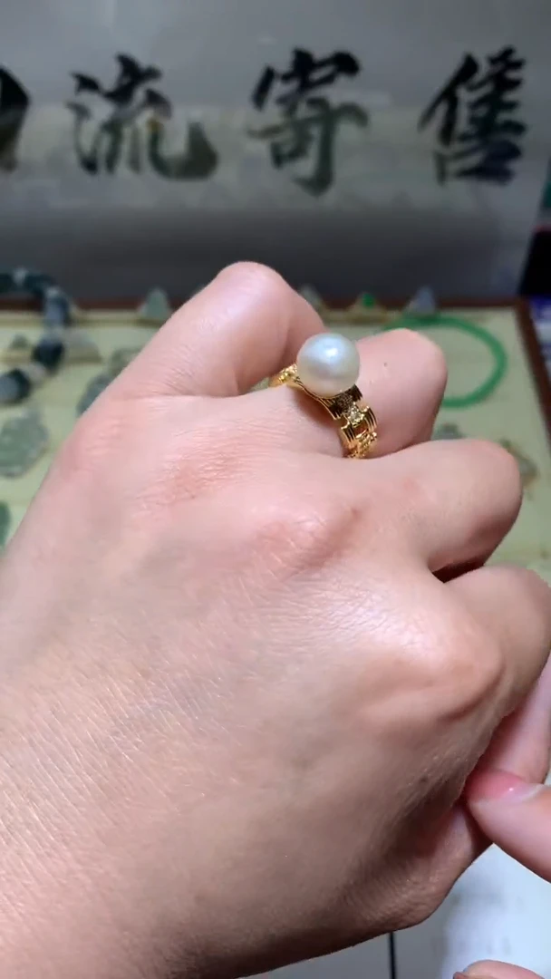 【闪购商品】淡水珍珠戒指银S925镶嵌026珍珠