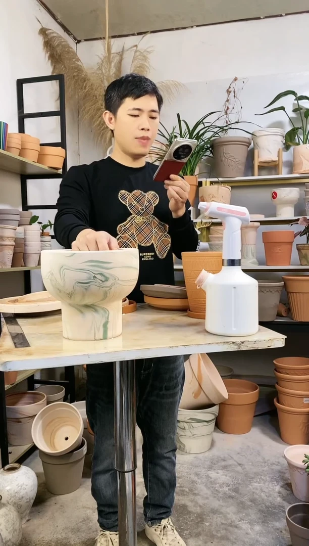 【闪购商品】红陶21*19绿白陶火锅 1盆无托