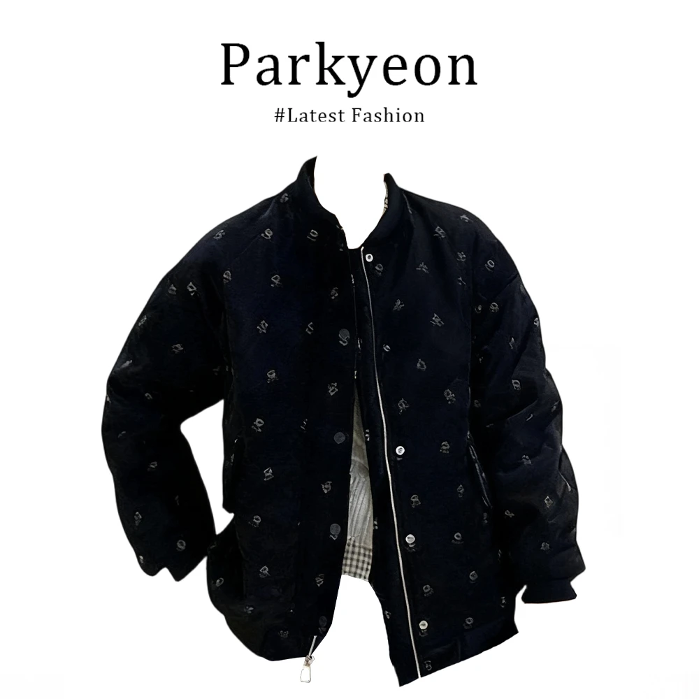 Jennie同款碎花夹棉外套秋冬季新款棉服宽松遮肉百搭上衣