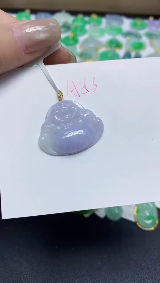 颈饰18K金镶嵌翡翠天然缅甸翡翠A货翡翠百元以上9元证书费自理